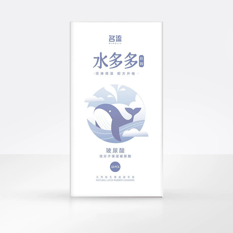 名流 Night Shui Duoduo Hyaluronic Acid Condom 10 Packs Glossy Ultra Thin Condom Adult Sex Products