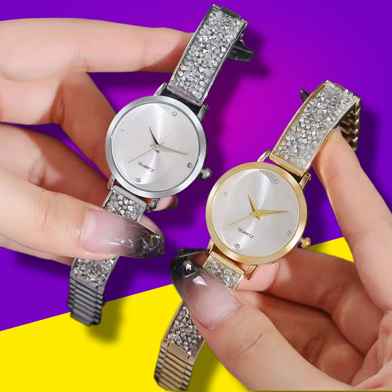 Nouvelle montre à quartz pour femme, montre de luxe avec bracelet en acier et strass, montre pour femme, cadeau d'anniversaire, cadran étudiant, montre pour femme_voghion.com