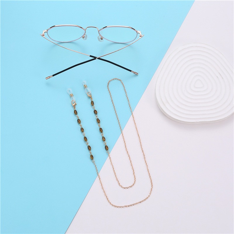 Elegant Business Oval Alloy Crystal Unisex Glasses Chain display picture 5