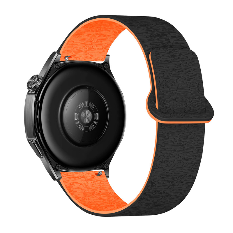 适用华为GT4/gt5/watch5三星watch4运动风木纹软磁硅胶磁吸手表带|undefined