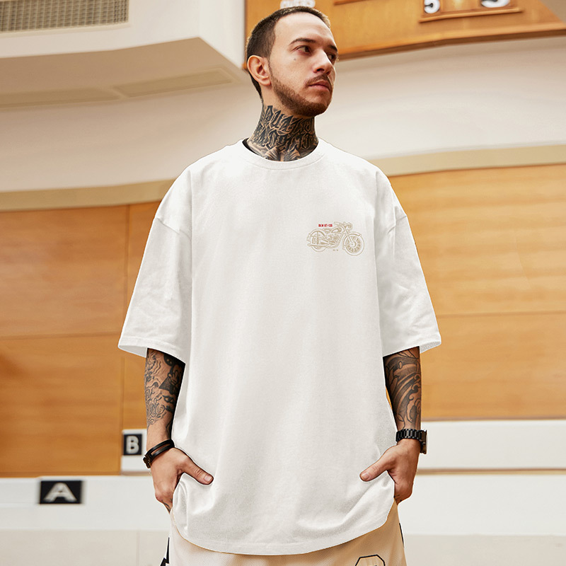 Estilo americano más tamaño manga corta Camiseta calle más tamaño diseño cuello redondo japonés media manga ropa de hombre 8XL