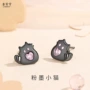 原创爱心少女小众耳钉