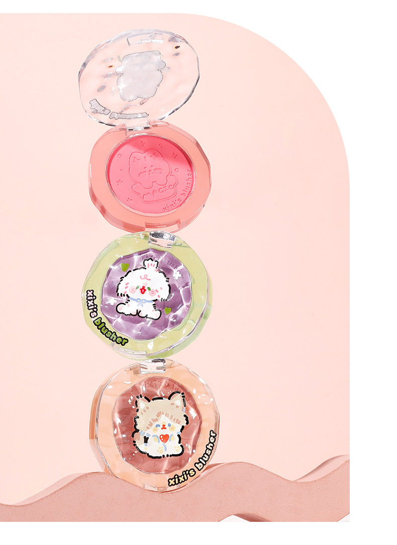xixi single-color blush, pure and elegant atmosphere, blush purple, puffed color, matte peach, natural brightening, contouring, student rouge undefined