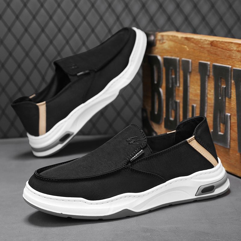 Primavera baja moda casual zapatos casuales oferta especial zapatos perezosos para hombres viejos zapatos de tela de Beijing zapatos de tela de un pie zapatos de papá