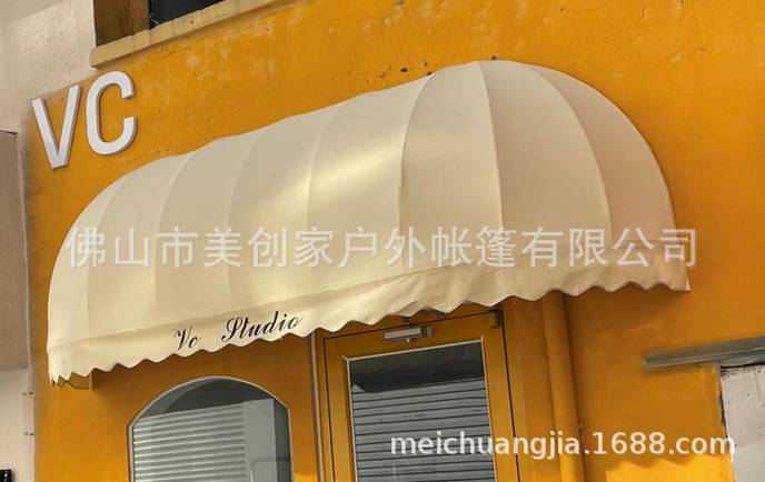 西瓜雨棚法式户外遮阳蓬弧形冬瓜装饰网红半圆篷固定窗户遮雨折叠-阿里巴巴