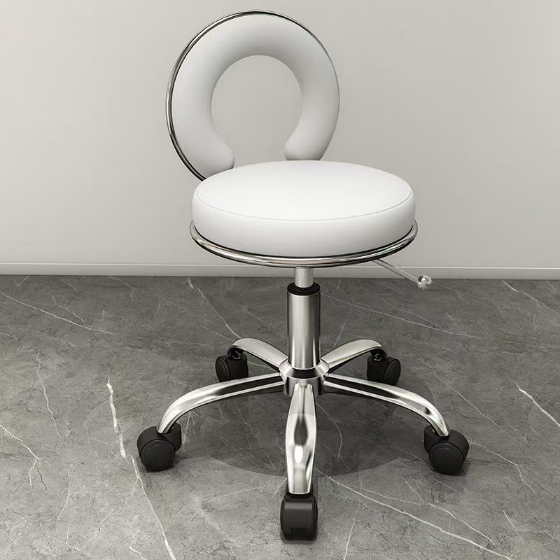 Elevación de taburetes redondos, elevación de taburetes de belleza, poleas giratorias, peluquería, maestros, salón de peluquería, salón de peluquería, salón de peluquería