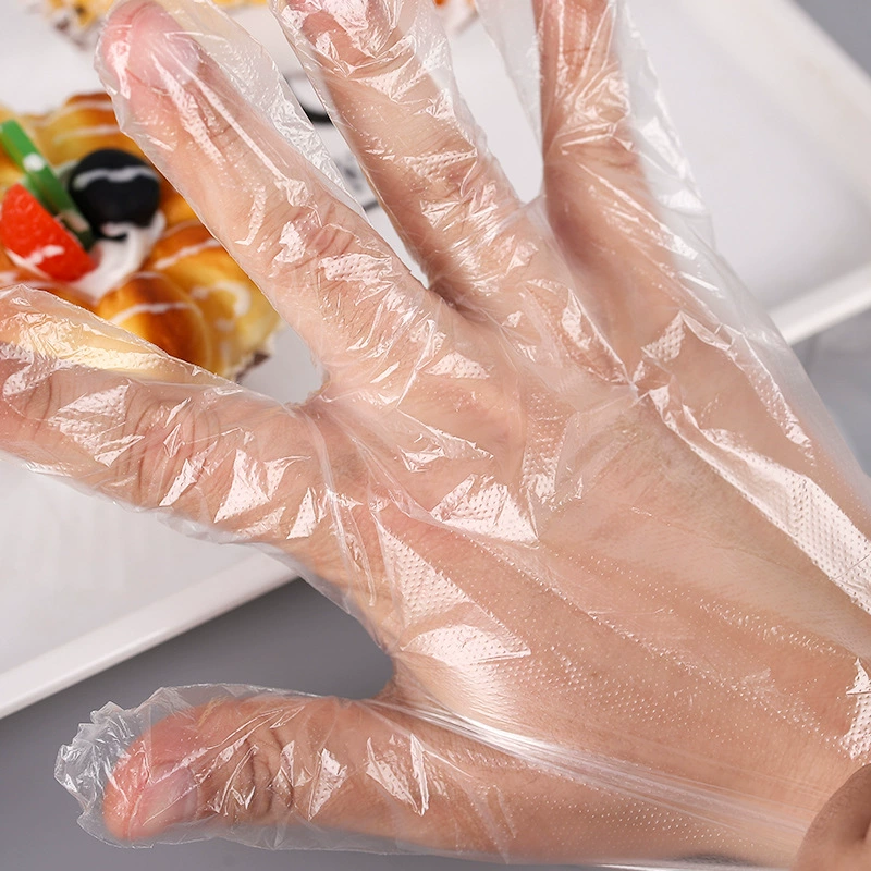 Disposable plastic handheld waterproof non-slip gloves