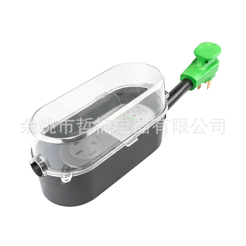 Y14 房车50A浪涌保护器含防水盖浪涌保护4200J电源保护器带指示灯