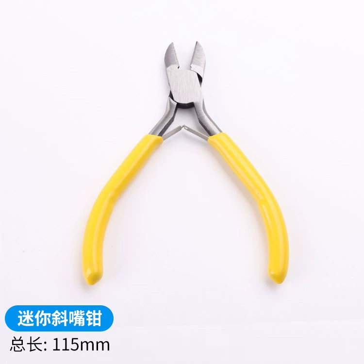 Yellow small handle, pliers, set, handmade