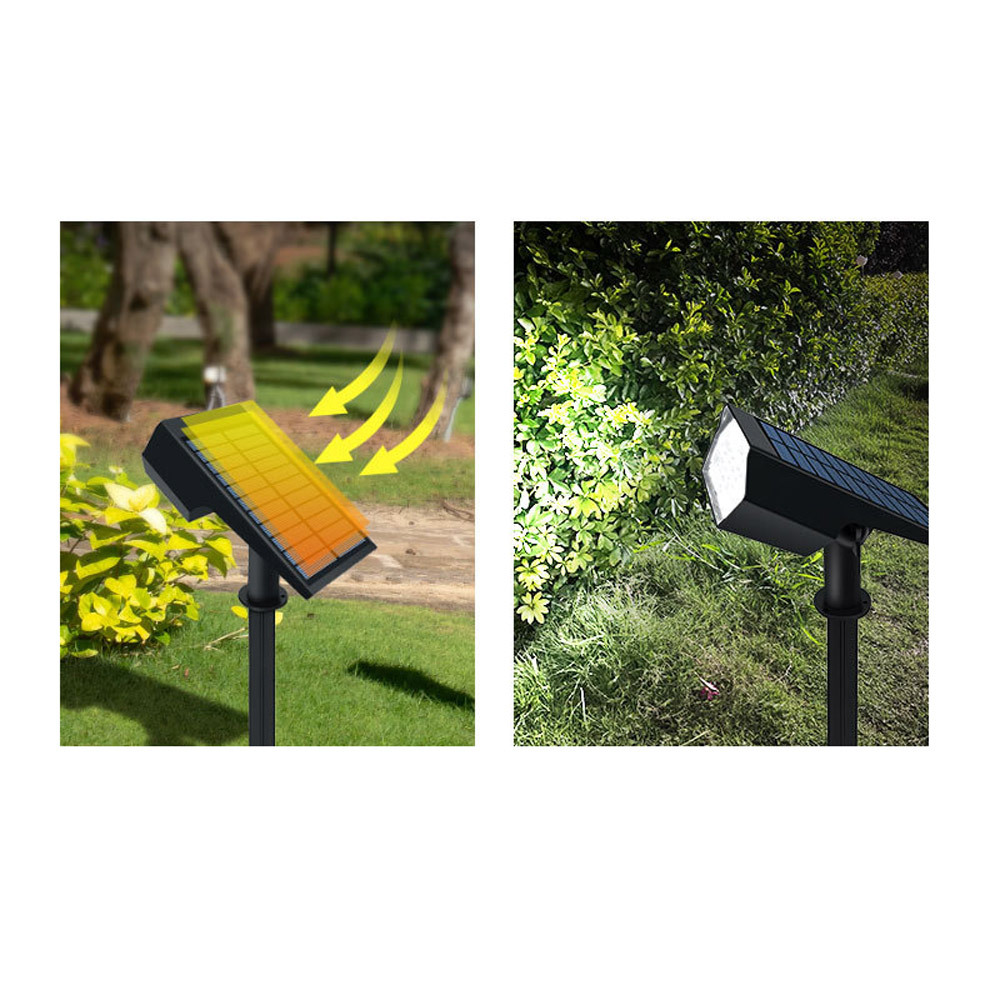 새로운 태양 잔디 스포트라이트 야외 안뜰 풍경 잔디 가로등 19LED 정원 빌라 조명 벽 램프