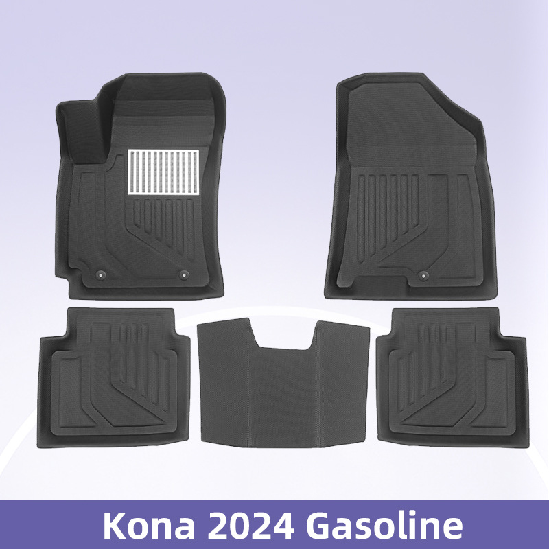 Para Hyundai Kona 2024 combustible 3D para todo clima material XPE tapetes tapetes tapetes accesorios interiores