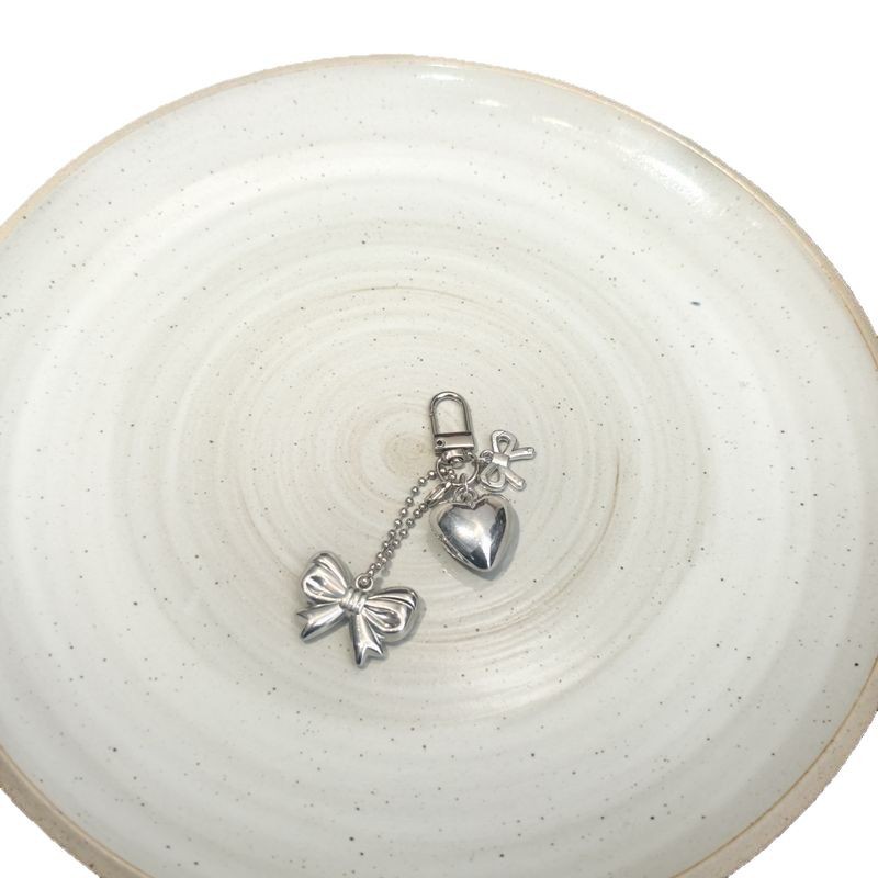 Nuevo estilo di-ins estilo coreano arco de perla amor colgante llavero accesorios de bolsos colgantes de teléfonos móviles