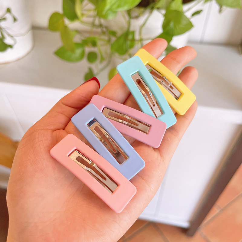 100g Weight Hair Clip Hair Accessories Type 1 Set Quantity Daily Occasion Plastic Material Geometric, Colorful Pattern Kid'S Gender Simple Style Style Kid's Simple Style Geometric Colorful Plastic Hair Clip 2