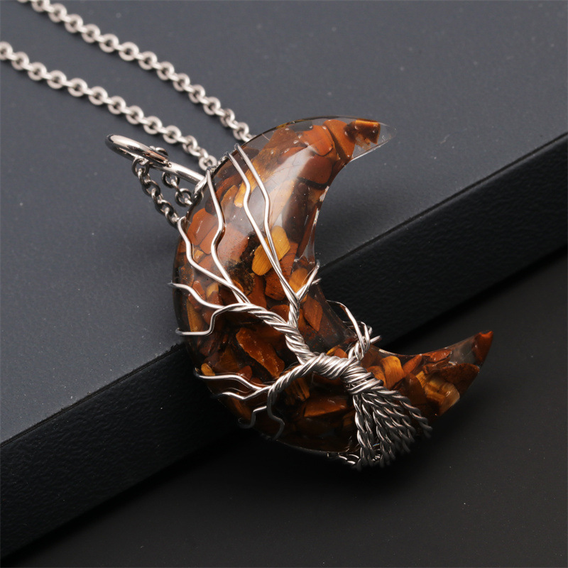 Fashion Moon Heart Alloy Geometry Rainbow Moon No Inlaid Necklace