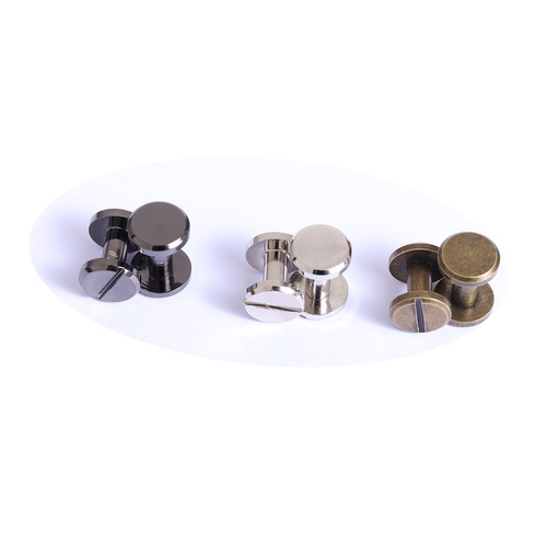 Bronze gun black silver white pure brass belt screw flat I-shaped nail surface diameter 10mm hang plated multi-color