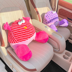 Car lumbar support, driving backrest, lumbar support, car seat lumbar support, cartoon monster, office car lumbar pillow for women