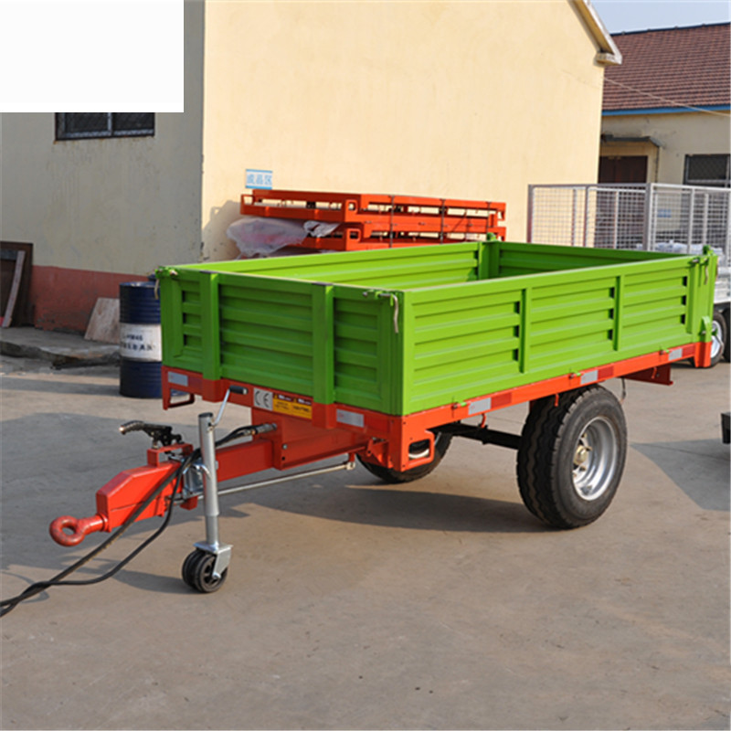 2欧式自卸拖车 农用自卸拖车 拖拉机牵引拖斗 后翻挂车