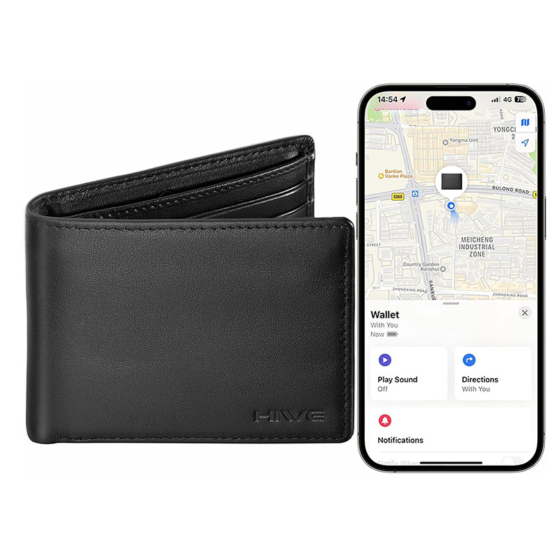 Amazon con cartera de posicionamiento de chip para hombres multifuncional cartera de cuero multi-tarjeta cepillo antirrobo cartera de negocios