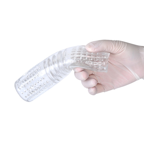 Crystal transparent airplane cup for men, soft and comfortable, famous device, inverted mold, sex toy, injection molded TPE new model