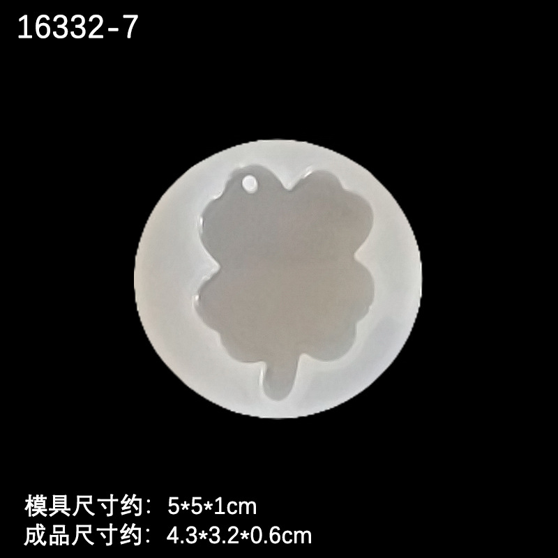 Espejo cristal epoxi Arco Iris cráneo cabeza trébol nota pastel taburete creativo DIY material decorativo Accesorios