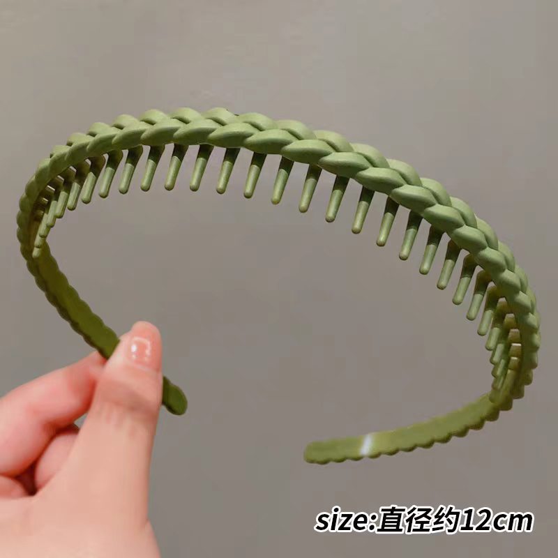 22#磨砂辫子绿色