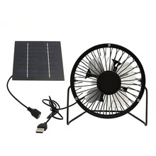 源头直供5W太阳能板带4寸风扇 户外降温便携充电器 多场景通用5V