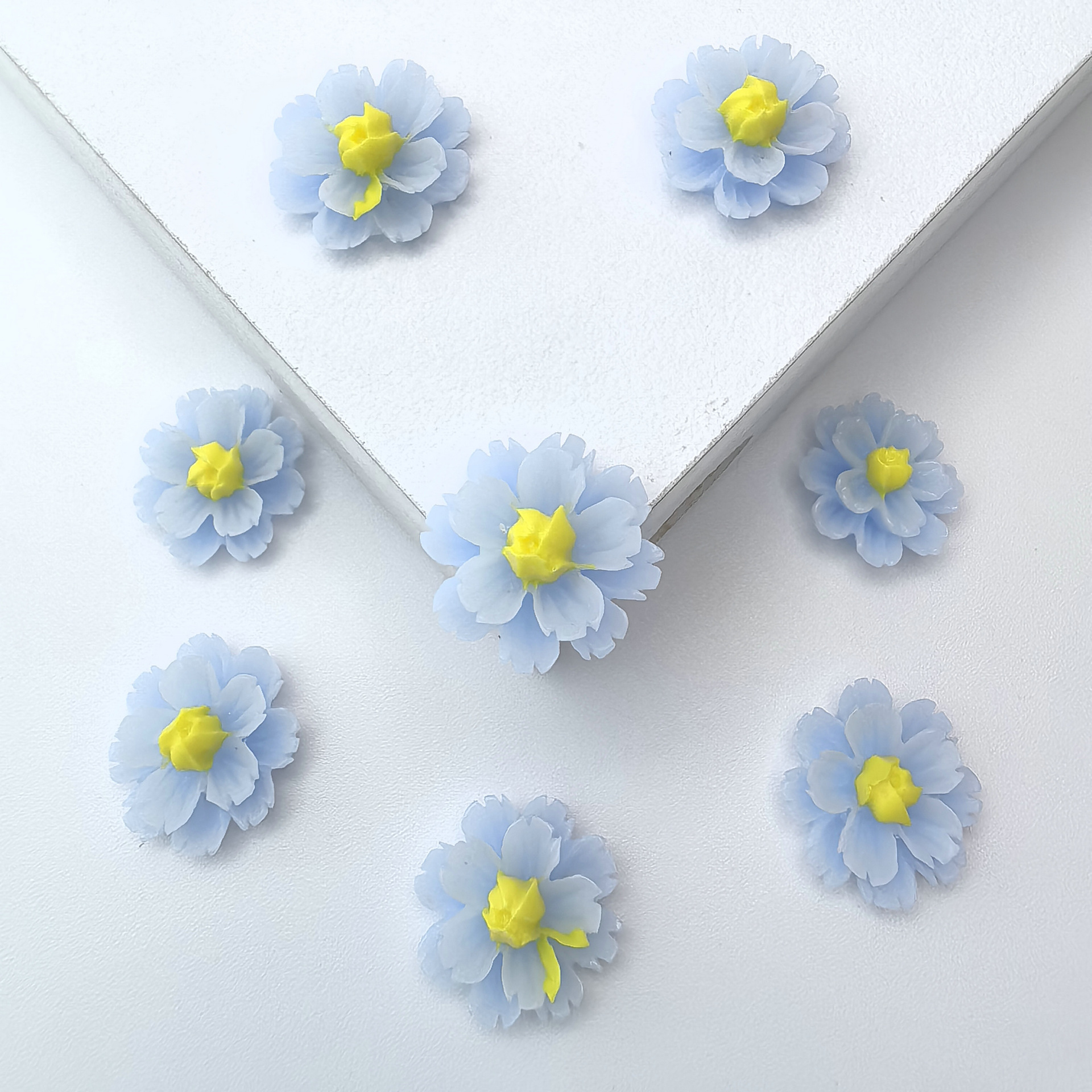 迷你多层花 雏菊diy奶油胶自制手机壳发夹耳饰头饰树脂配件批