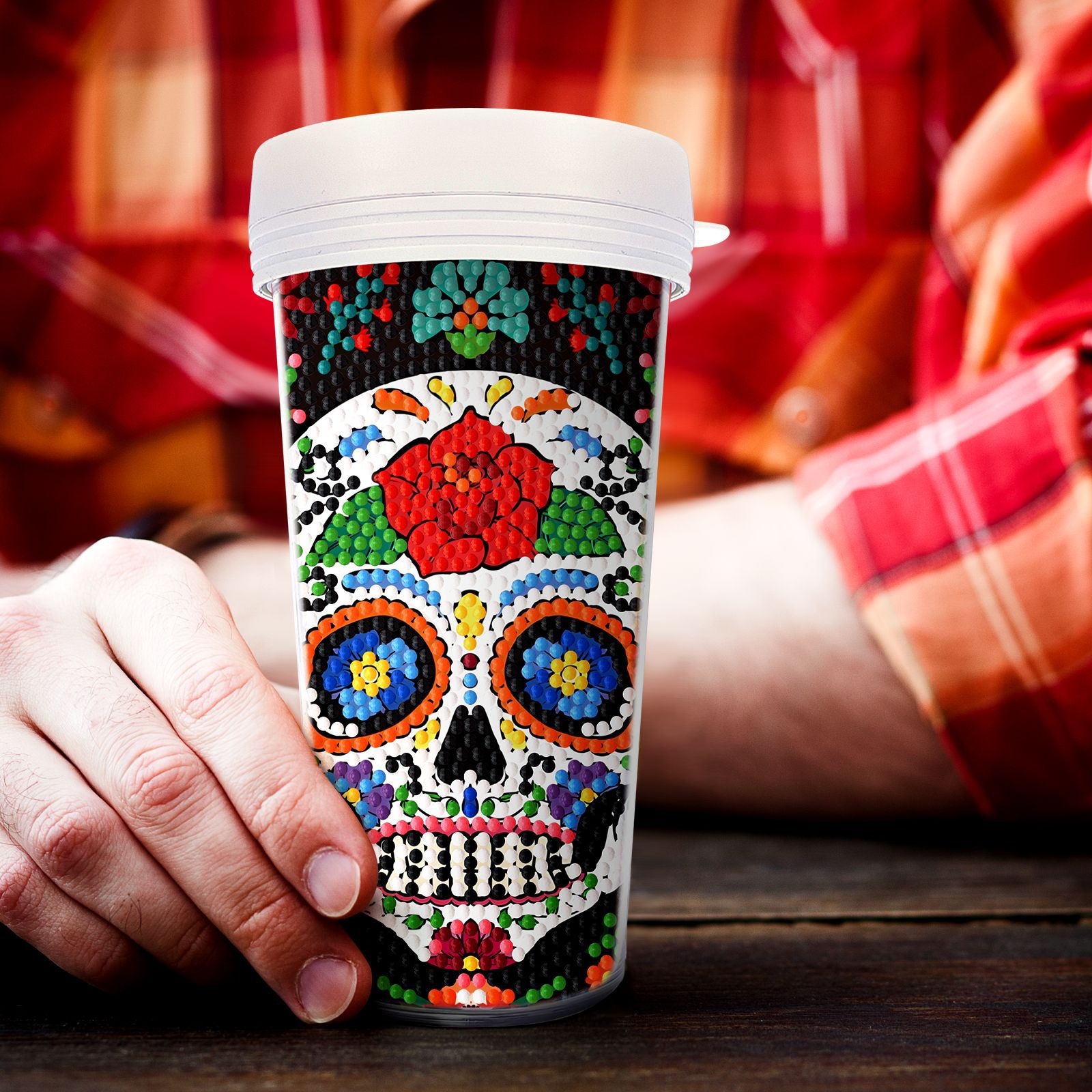 Pintura de diamantes alrededor de la nueva pintura de diamantes DIY taza de agua de diamante completo pegatinas artesanales de dibujos animados botella de agua de doble capa