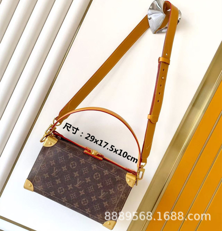 直接供給クロスボーダー m lv メンズバッグレディースバッグブラックウォリアーメッセンジャーバッグ枕バッグチェーンバッグボックスバッグポータブルブリーフケース|undefined