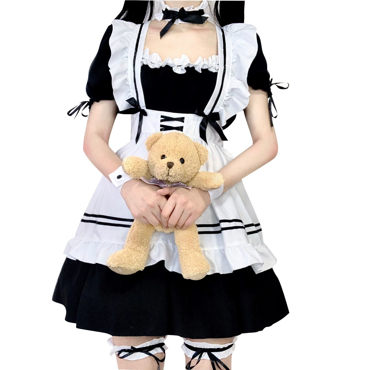 Костюм горничной японский размера S-4XL, cosplay, аниме персонаж, Lolita, женская одежда