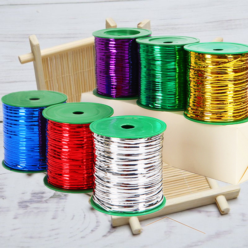 400码卷筒金色扎带彩色扎丝 面包糖果烘焙包装袋封口绑扎线扎丝条
