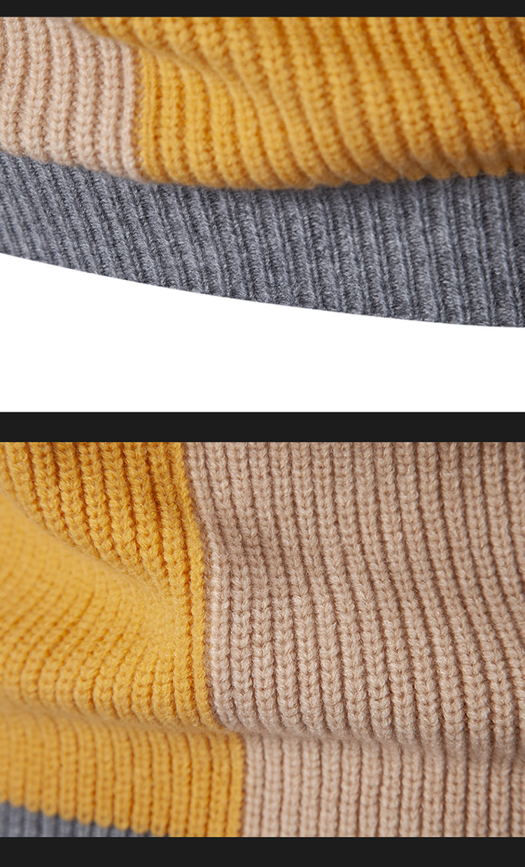 Vintage Inspired Mock Neck Sweater For Men Soft Knit Pullover_voghion.com