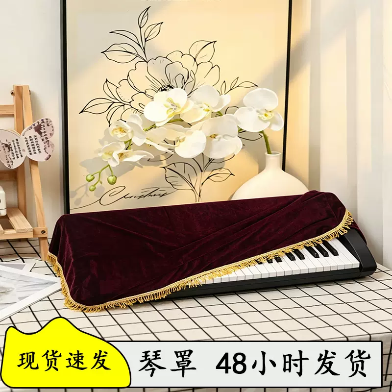 61键电子琴88键电钢琴琴套琴披金丝绒盖布乐器批发电钢琴琴罩