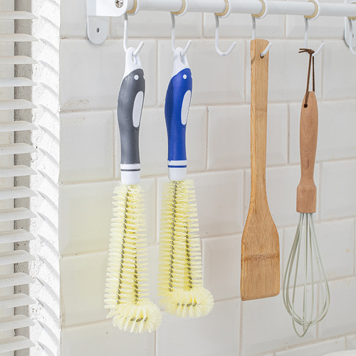 Hard-bristle Cup Brush with Long Handle, Perfect for Cleaning Baby Bottles, Household Water Glasses, and Insulated Mugs—Efficient, No-Clean-Spot Tool—Wholesale Available