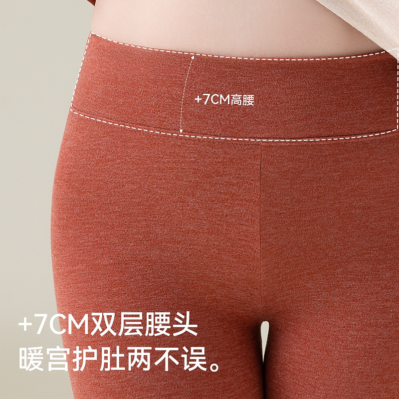 Ropa interior térmica para mujeres de mediana edad y ancianos, más terciopelo, lana gruesa, seda, antibacteriano, fiebre, ropa de otoño, traje de pantalones largos, invierno