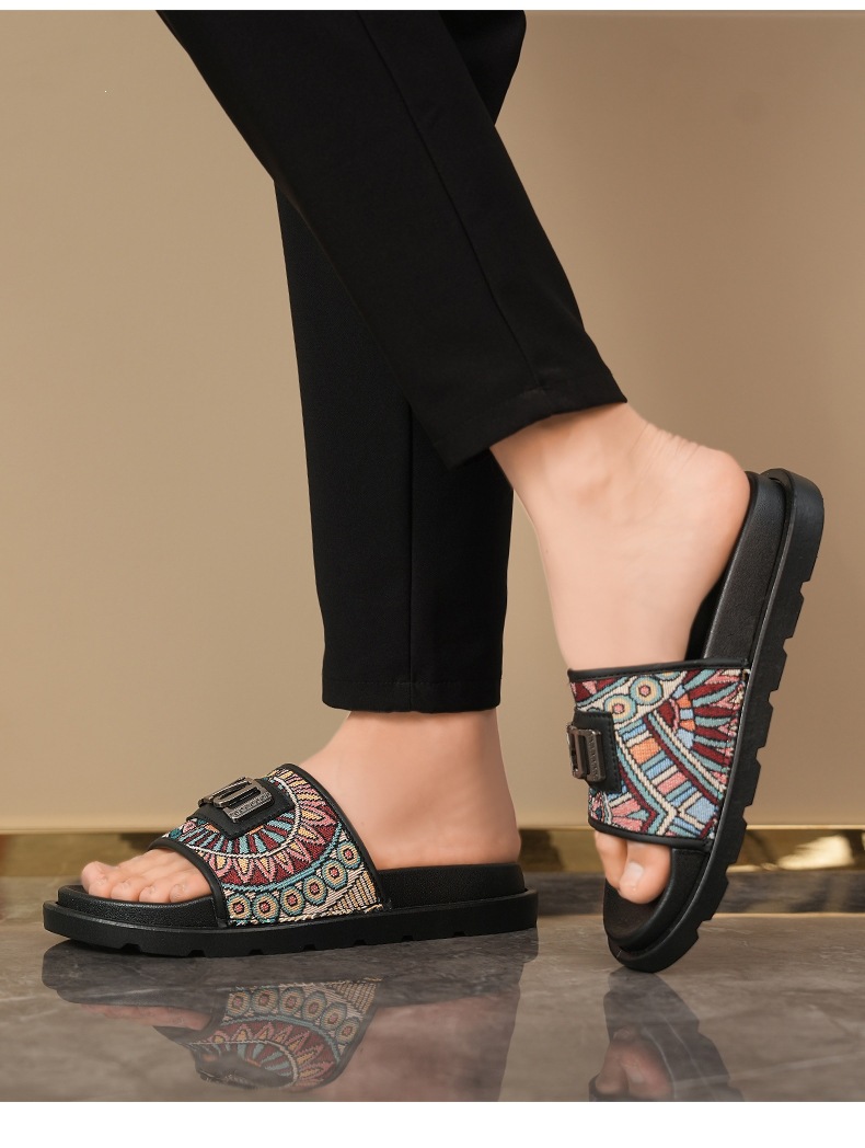 2026 New Couple's Canvas Retro Men's And Women's Sandals, Popular Among Students, Trendy Beach Slippers For Cross-Border_vogvips.com