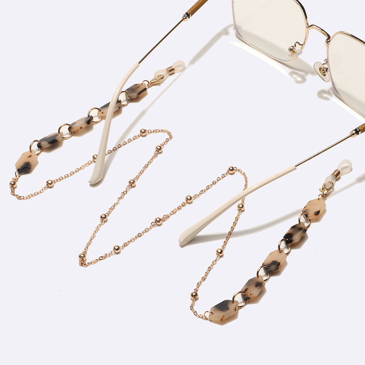 Leopard Pattern Women'S Gender Fashion Style Fashion Leopard Acetic Acid Sheets Women's Glasses Chain