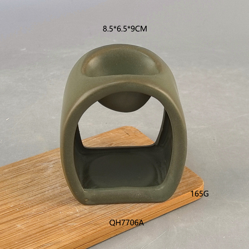 Lámpara de incienso de cerámica quemada en seco, lámpara de aceite esencial, horno de incienso de flores de cerámica, dormitorio, sala de estar, humidificador de fragancia