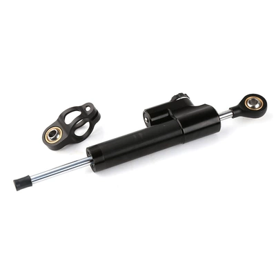 Motorcycle Handlebar Accessories Titanium Ruler Universal Shock Absorber Direction Damper Steering Stabilizer Damper Cross-Border (Motorcycle Safety Supplies) - black