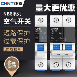 Chint Taiji NB6 Air Switch Household Circuit Breaker 1P2P3P4P Classy Switch