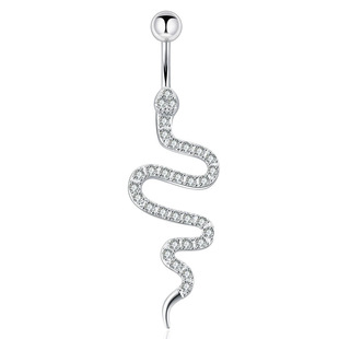 Wholesale cross-border explosions belly button nail diamond snake belly button nail belly button ring fashion belly button body piercing jewelry