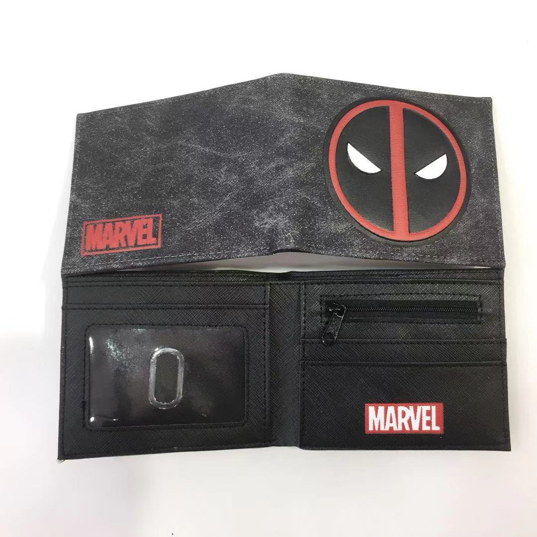 Cartera corta de serie de superhéroes Deadpool multi-tarjeta bolso de cambio bolso de tarjeta