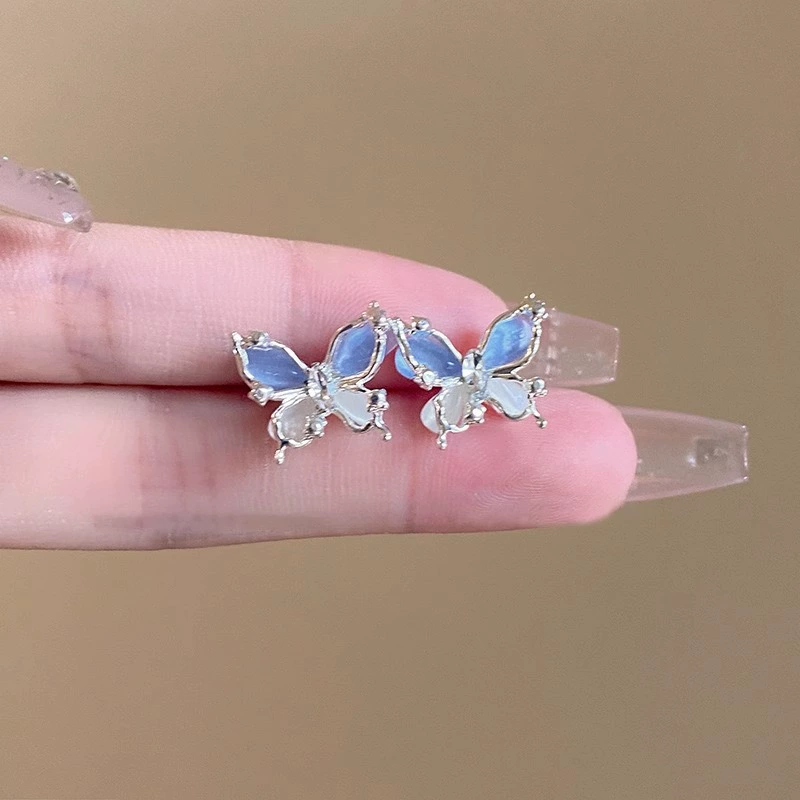 Серьги маленького дизайна, кошачий глаз