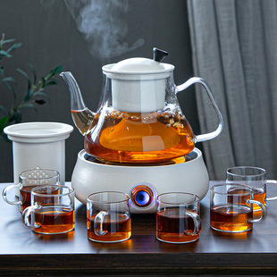 Teapot suit household tea cooker automatic electric ceramic stove large capacity high temperature resistant thickened filter glass kettle