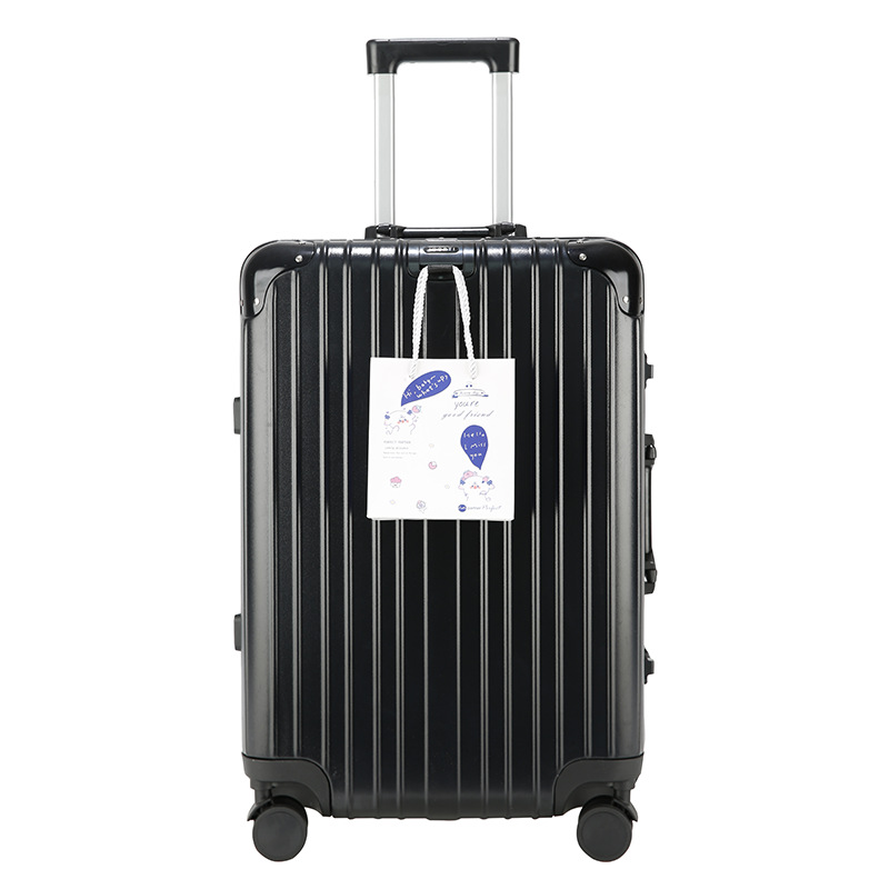 Large Capacity Aluminum Frame Suitcase Stylish Trolley Case Universal Carry On With Combination Lock For Travel_voghion.com