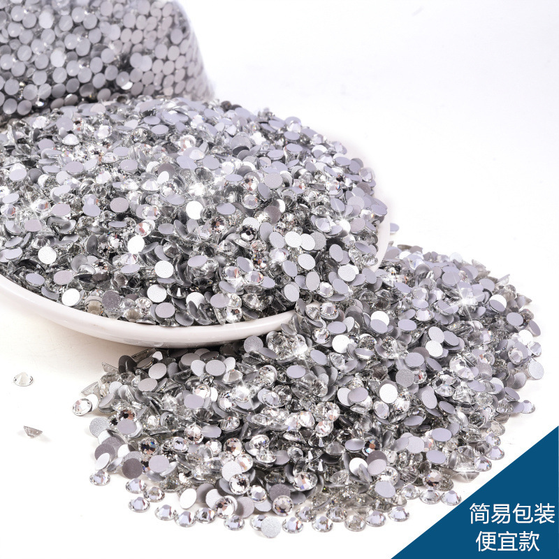 厂家批发 玻璃水晶平底钻美甲钻圆形手机配件贴钻diy水钻饰品辅料|undefined