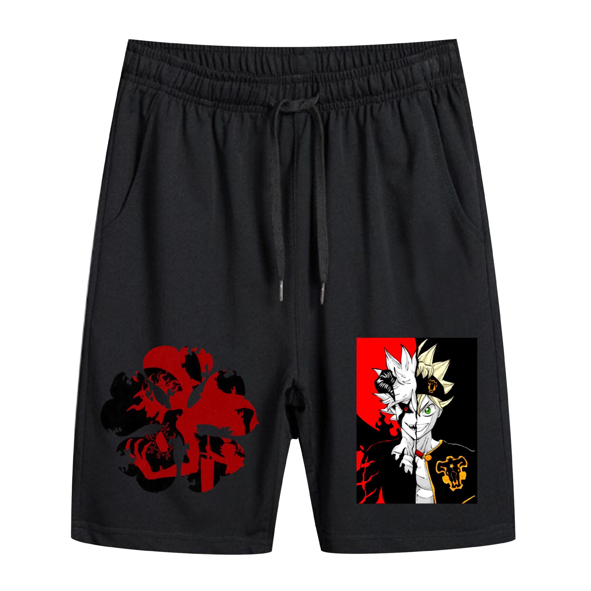 Pantalones de playa Black Clover de trébol negro de comercio exterior
