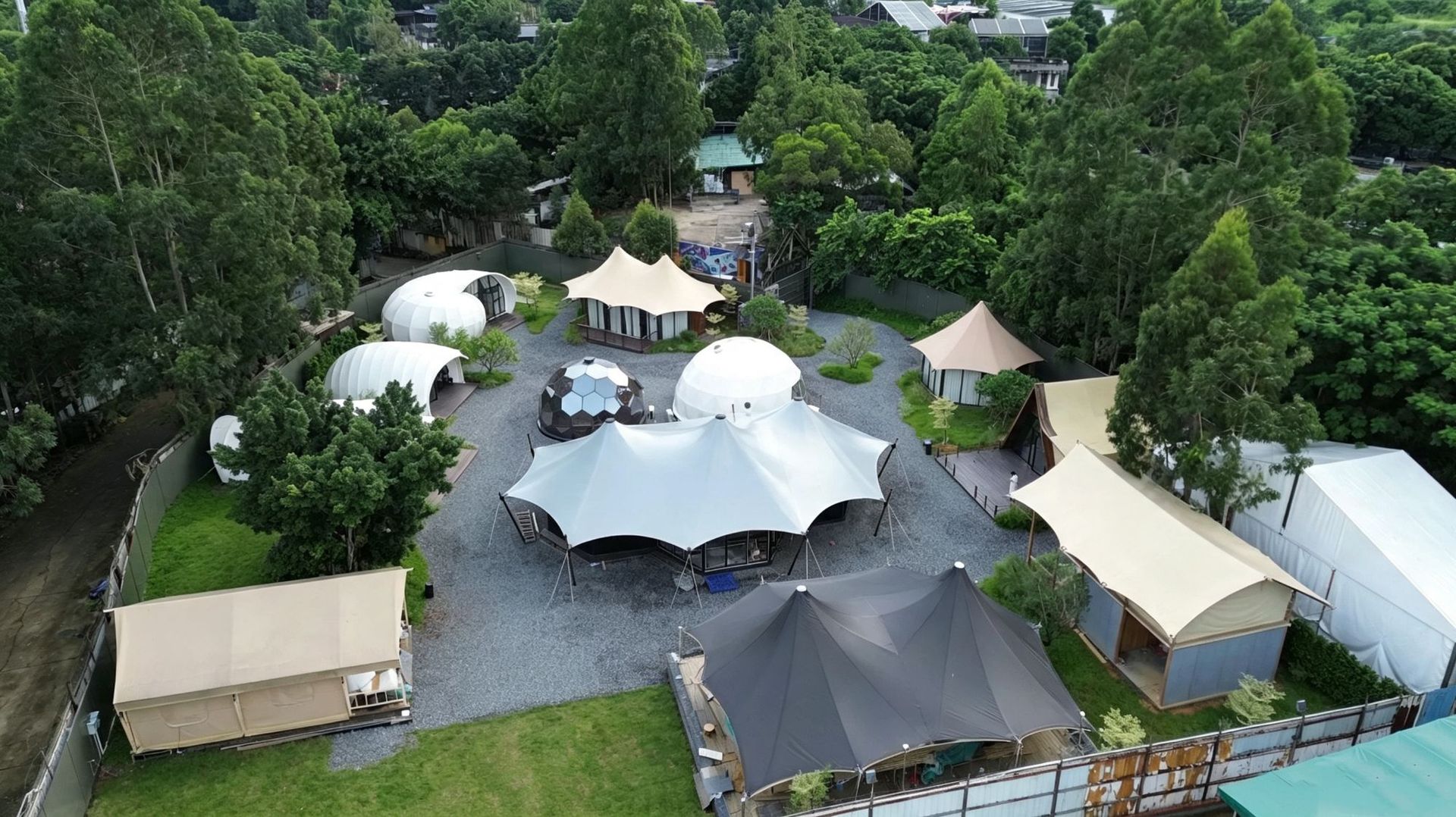 Carpa Esférica de Exhibición 3m x 3m de PVC y Acero para Camping al Aire Libre image 12
