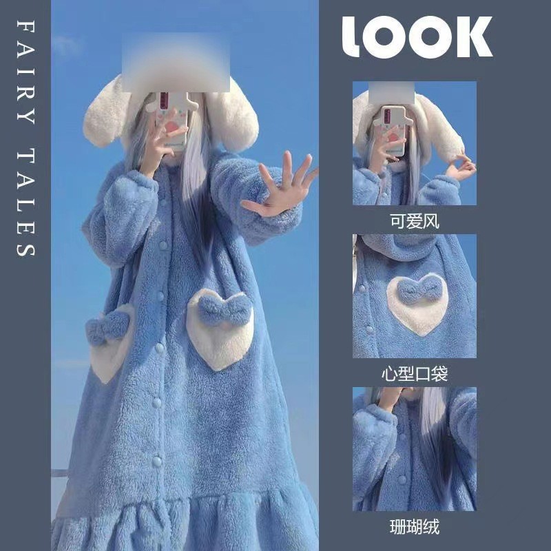 秋冬のベルベットの暖かいサンゴのベルベットのパチャ犬の寝衣の家の服の美楽ティのモンスターのパジャマは代行できます。|undefined