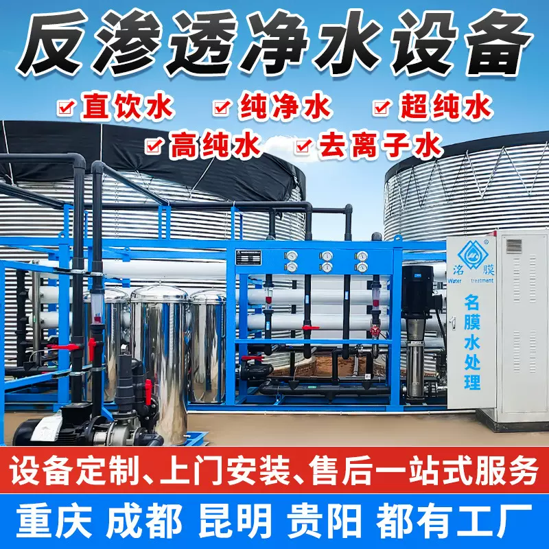 反渗透纯净水设备去离子水edi超纯水超滤设备反渗透水处理设备